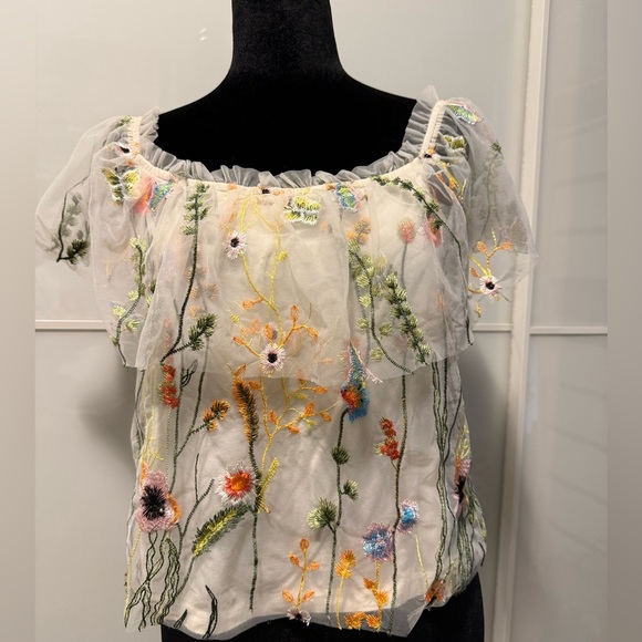 ✨HOST PICK✨Design Lab Floral Off-Shoulder Top - Picture 1 of 8
